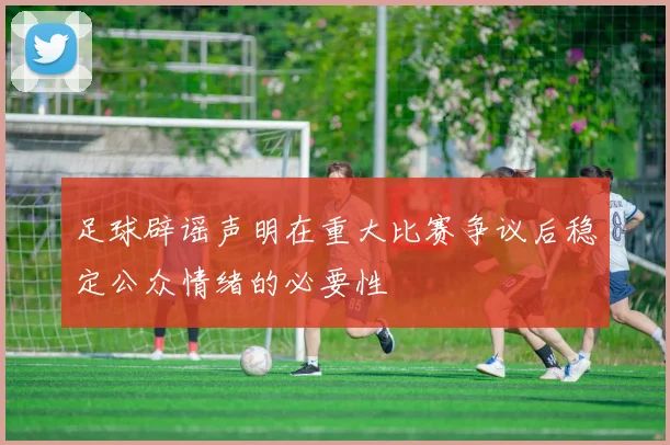 足球辟谣声明在重大比赛争议后稳定公众情绪的必要性
